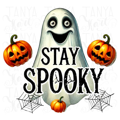 Stay Spooky for Halloween Shirt, Sublimation Design, Spider Web PNG, Vintage Halloween Design, Retro Pumpkin Magic Shirt, Fall Spirit Art