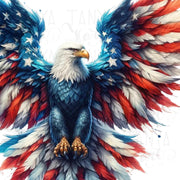 American Eagle Patriotic Sublimation Designs, Independence Day Digital Prints