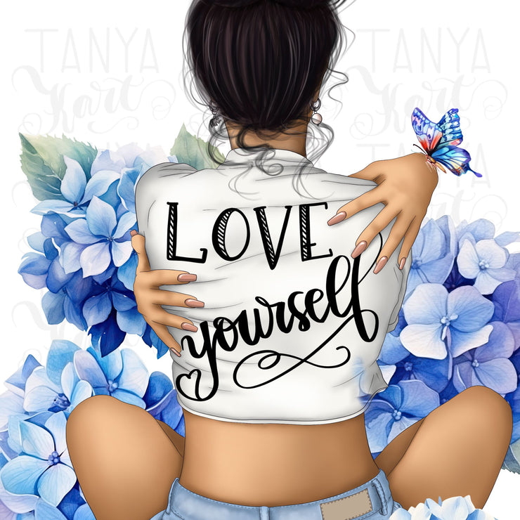 Strong Woman Self Love PNG, Printable Motivation Sublimation Design