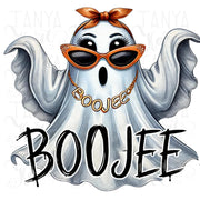 Boo Jee Ghost PNG, Transparent Designs for Fun Halloween Card Making & Crafting, Digital Prints, Tshirt, DTF PNG Download, Cute Ghost