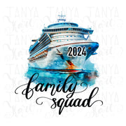 Cruise Squad 2024 Sublimation Design - Digital Download