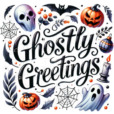 Ghostly Greetings for Card Making, Sublimation Download