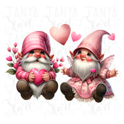 Valentine Gnome Couple - DIY Printable Craft