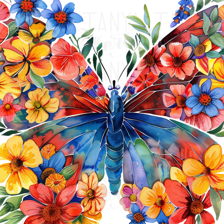 Digital Butterfly Sublimation Designs for Shirts and Mugs, Instant Download PNG