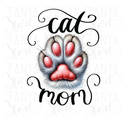 Cat Mom Sublimation Design - Instant Download