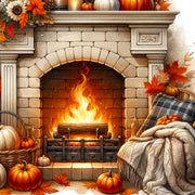 Cozy Autumn Fireplace Sublimation Print, PNG Digital Download for Crafting,Autumn PNG Designs,Transparent Design