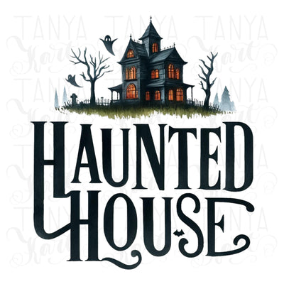 Haunted House Transparent Halloween PNG File, Haunted Mansion, Horror Design, Tshirt Sublimation, DTF PNG Designs for Halloween