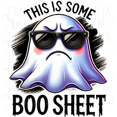 This Is Some Boo Sheet, Ghost Shirt, Retro Halloween PNG Sublimation Design, Digital Download for Halloween Shirt