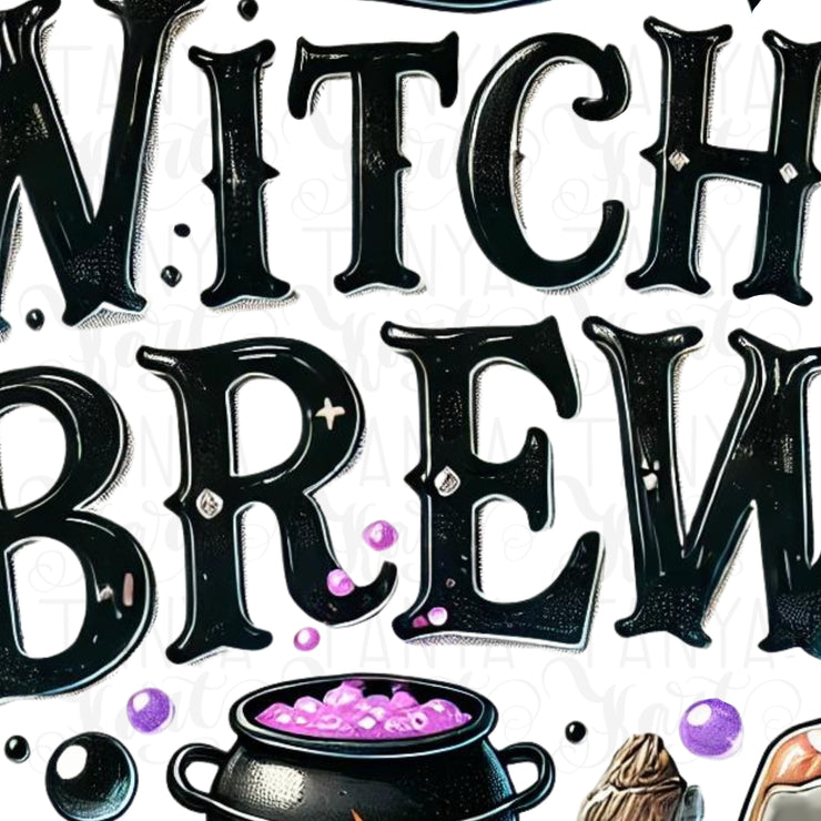 Witch's Brew PNG, Retro Designs for Shirts & Tumblers, Funny Halloween DTF PNG, Instant Download, Printable Halloween Quotes