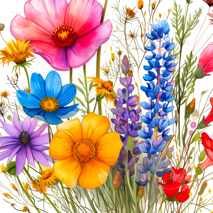 Watercolor Flower PNG Instant Download