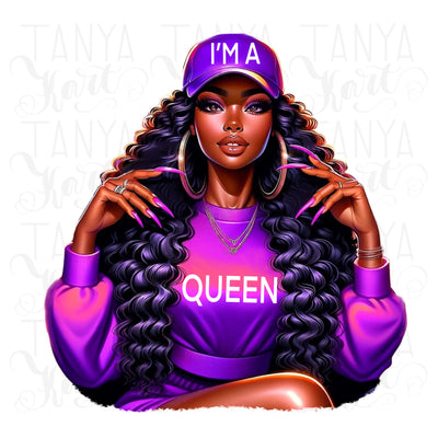 Black Queen, Digital Downloads, Black Girl PNG