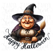 Fat Old Witch PNG Designs, Halloween Printable for Card Making, Crafting Projects, Happy Halloween Sublimation, Witch Sticker, Funny Designs