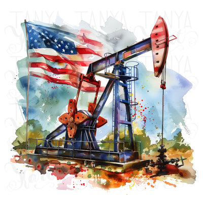 Sublimation Oilfield, Planner Stickers & Wall Art Digital File