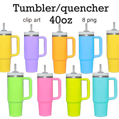 Digital Download 40oz Cup Tumbler Clipart Bundle