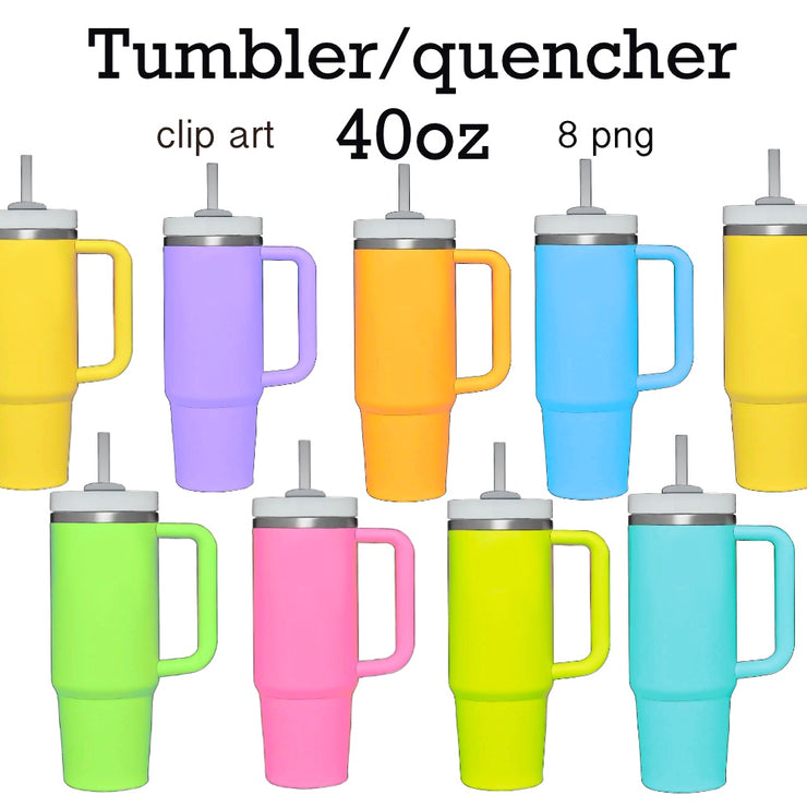 Digital Download 40oz Cup Tumbler Clipart Bundle