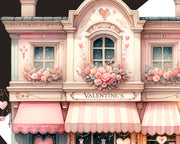 Valentine Shops Clipart | Pale Pink Watercolor PNG