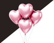 Birthday Balloons PNG - Pink Hearts Clip Art