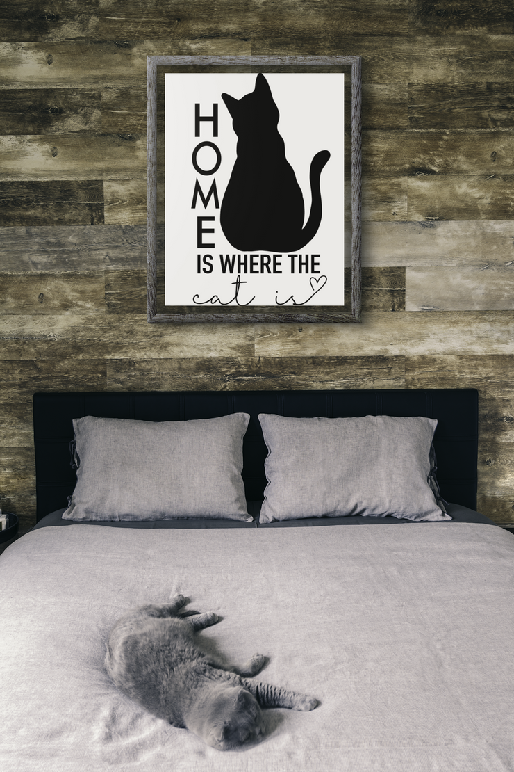 Home Is Where The Cat Is Png Instant Download for Digital Print