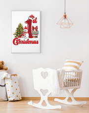 My First Christmas Digital Image, Snowman Face, Digital Prints for New Baby Gift