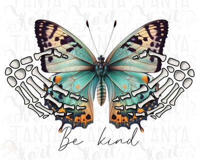 Be Kind Png File - Sublimation Designs - Pink Butterfly