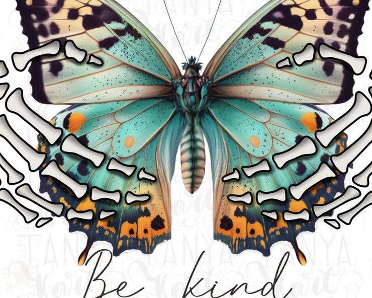 Be Kind Png File - Sublimation Designs - Pink Butterfly