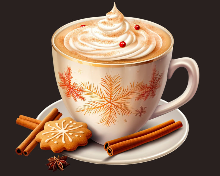 Christmas Coffee PNG Clipart, Winter Drinks Clipart Bundle, Coffee, Hot Chocolate, Ceremonial Cacao