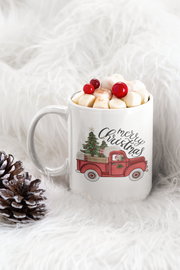 Merry Christmas Red Truck Png Sublimation Digital Download