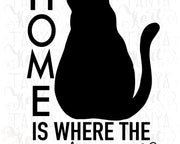 Home Is Where The Cat Is Png Instant Download for Digital Print