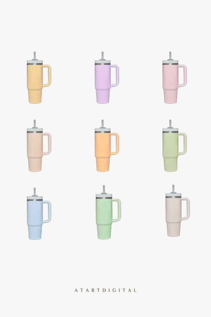 Hand Drawn Cup Clipart Digital Graphics for Commercial Use