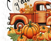 Happy Fall Y'all Truck PNG Instant Sublimation Download