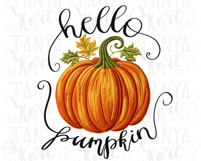 Hello Pumpkin PNG Digital Download