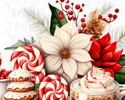 Holiday Christmas Scene PNG for Sublimation Design