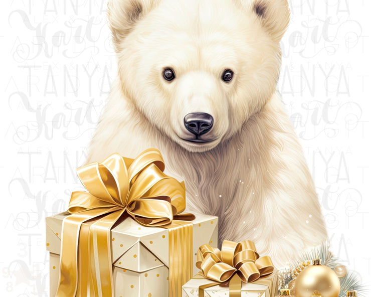 Polar Bear PNG Designs for Merry Christmas Gifts