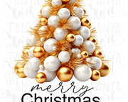 Gold Christmas Tree PNG