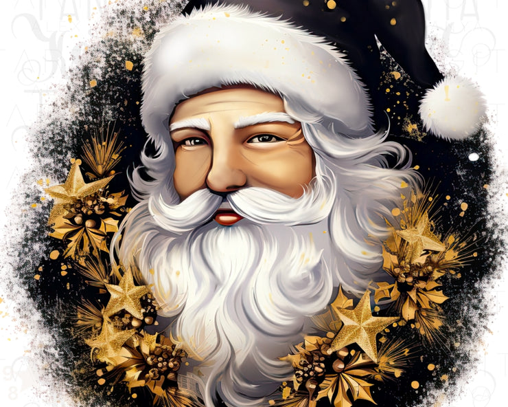 Christmas PNG Designs - Santa Claus Face Sublimation Designs