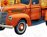 Fall Truck with Pumpkins PNG