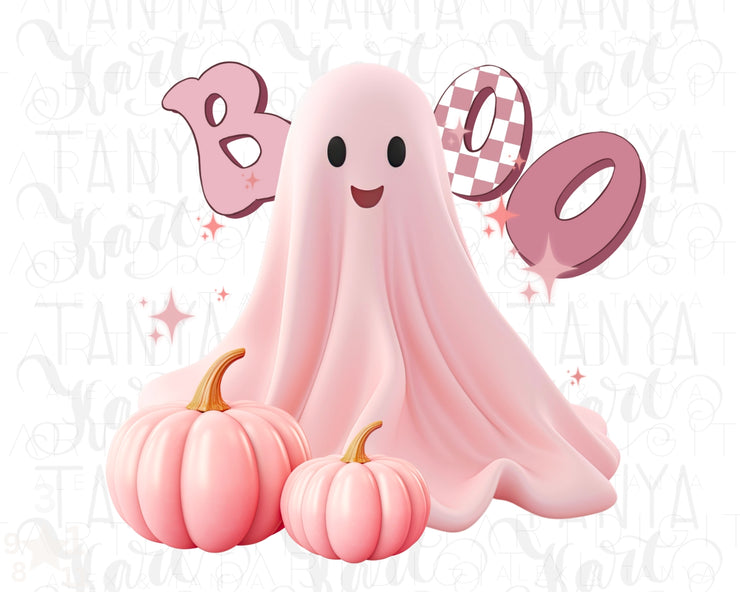 Cute Funny Pink Halloween Ghost Png Design