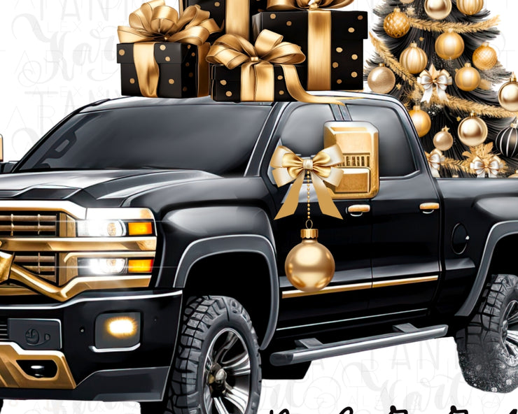 Merry Christmas Truck Sublimation Download