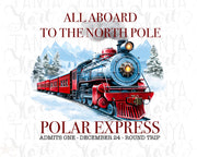 Polar Express PNG, Merry Christmas Sublimation Design