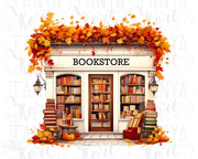 Fall Bookstore Png Download, Autumn Sublimation