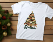 Merry Bookmas Retro Style Christmas Book Art