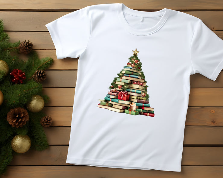 Christmas Book Tree PNG Sublimation Design