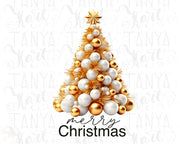 Gold Christmas Tree PNG