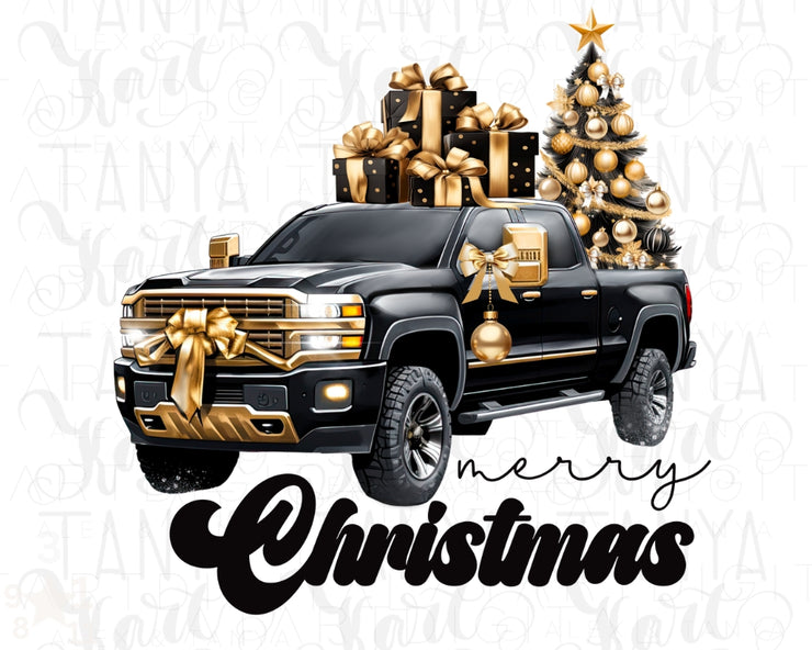 Merry Christmas Truck Sublimation Download