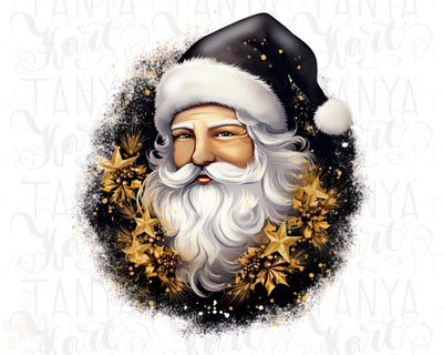 Christmas PNG Designs - Santa Claus Face Sublimation Designs