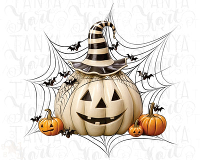 Scary Pumpkin Lantern, Fall Sublimation PNG, Jack O' Lantern for T-Shirt Design