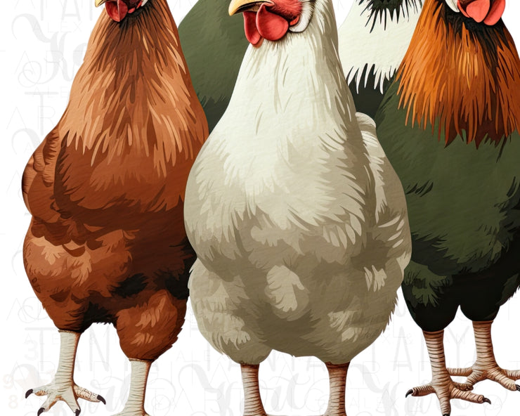 Farm Life Png Graphic with Chicken