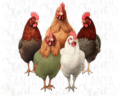 Cute Chicken Breeds, Farm Gift for Women & Animal Lovers