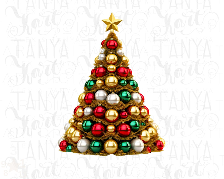 Christmas Tree Ball PNG Sublimation Prints