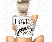 You Are Enough Png Digital Download, Blonde Woman